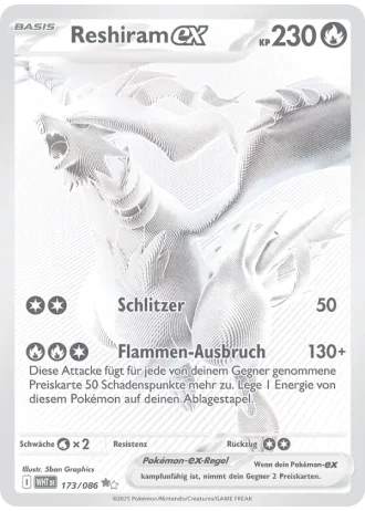 Reshiram ex #173 — Weiße Flammen