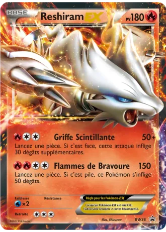 Reshiram ex BW36 — Noir & Blanc Promos