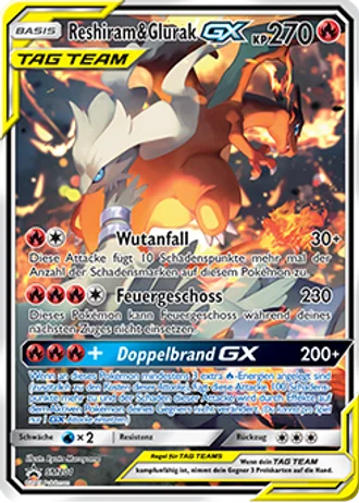 Reshiram & Glurak GX SM201 — Sonne & Mond Promos