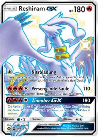 Reshiram GX SV51 — Schillernde Schatzkammer (Verborgenes Schicksal)