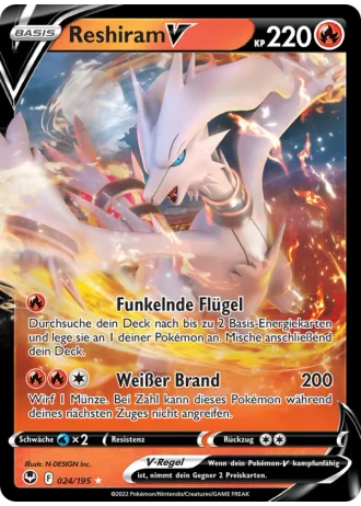 Reshiram V #024/195 — Silberne Sturmwinde