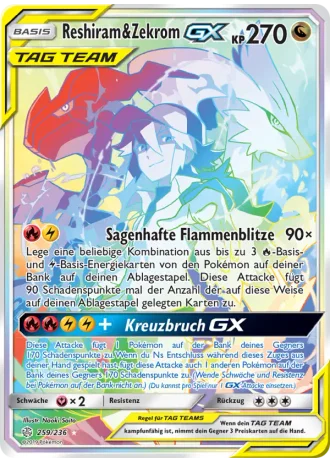 Reshiram & Zekrom GX #259 — Welten im Wandel