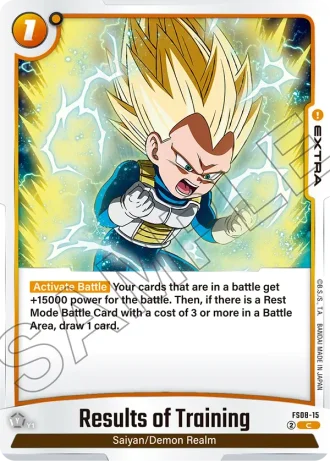 Results of Training FS08-015 — Vegeta (Mini) Super Saiyan 3 (FS08)