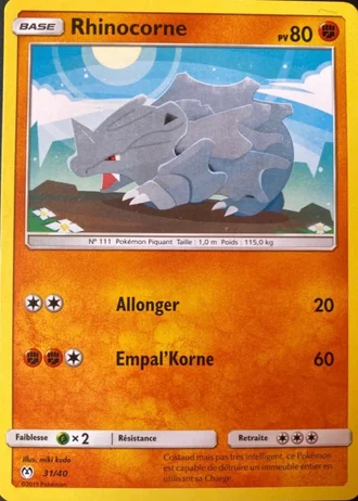 Rhinocorne #31/40 — Collection McDonald's 2019