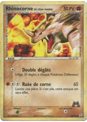 Rhinocorne de Team Magma #38/95 — EX Team Magma vs Team Aqua