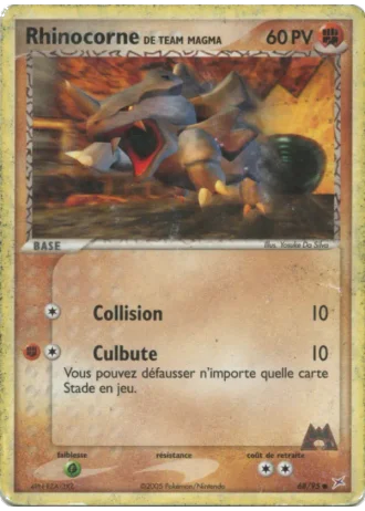 Rhinocorne de Team Magma #68/95 — EX Team Magma vs Team Aqua