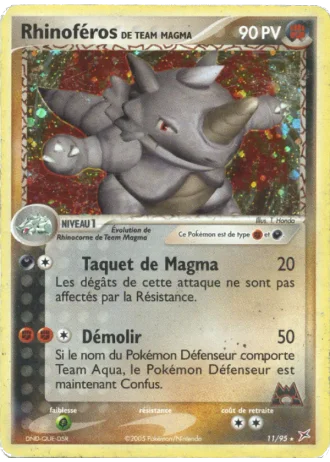 Rhinoféros de Team Magma #11 — EX Team Magma vs Team Aqua