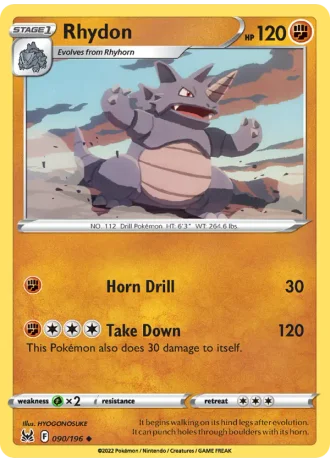 Rhydon #090/196 — Lost Origin