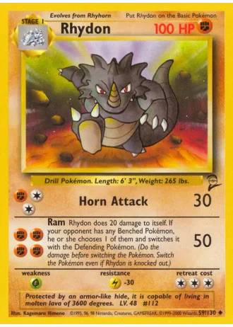 Rhydon #59 — Base Set 2