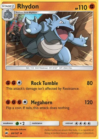 Rhydon #66/147 — Burning Shadows
