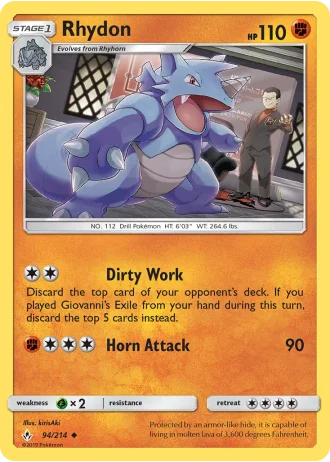 Rhydon #94/214 — Unbroken Bonds