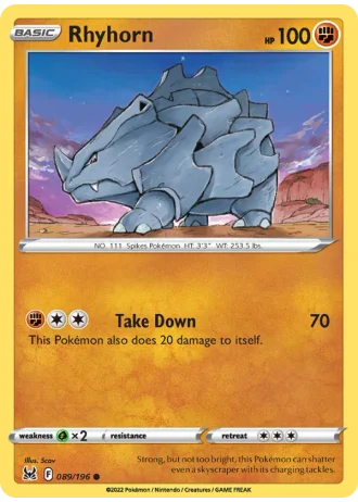 Rhyhorn #089/196 — Lost Origin