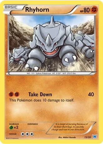Rhyhorn #15 — XY trainer Kit (Latios)