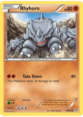 Rhyhorn #49/83 — Generations