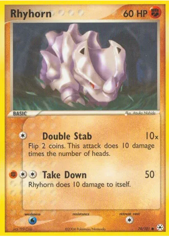 Rhyhorn #70/101 — EX Leggende Nascoste