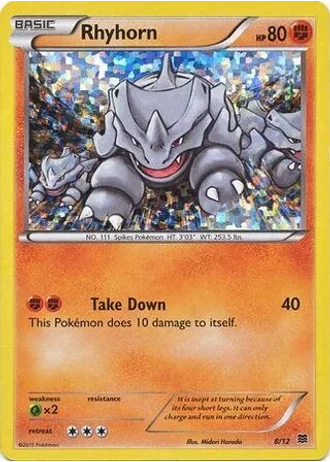 Rhyhorn #8 — McDonald's Collection 2015
