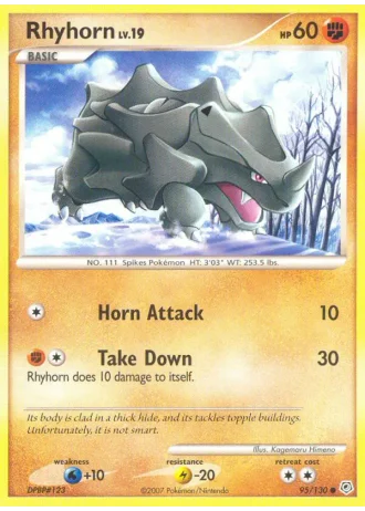 Rhyhorn #95 — Diamond & Pearl