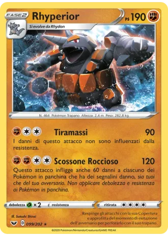 Rhyperior #99/202 — Spada e Scudo