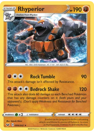 Rhyperior #99/202 — Sword & Shield