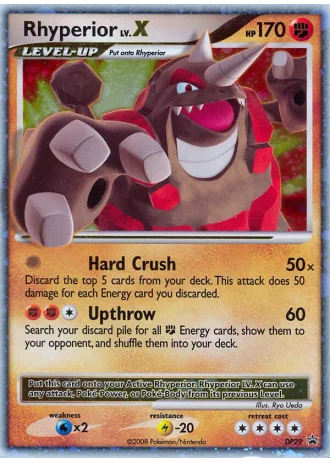 Rhyperior LV.X DP29 — Diamond & Pearl Promos