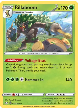 Rillaboom #14/202 — Sword & Shield