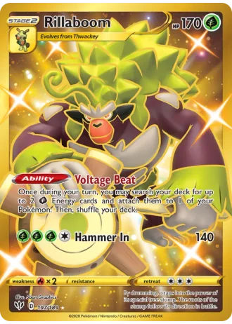 Rillaboom #197/189 — Darkness Ablaze