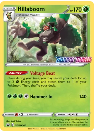 Rillaboom (STAFF) SWSH006 — Sword & Shield Promos