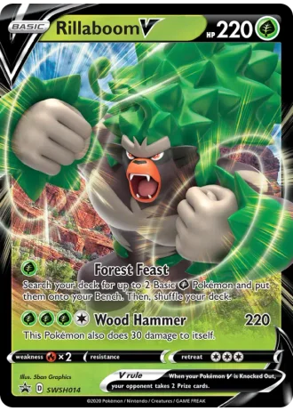 Rillaboom V SWSH014 — Sword & Shield Promos