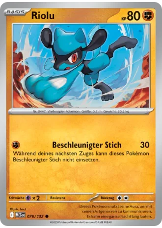 Riolu #076/132 — Mega-Entwicklung