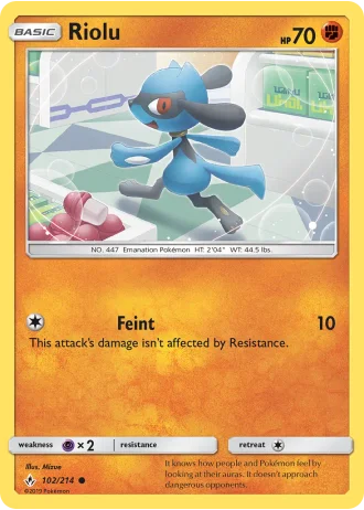 Riolu #102/214 — Unbroken Bonds
