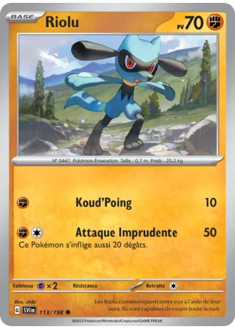 Riolu #113/198 — Écarlate et Violet