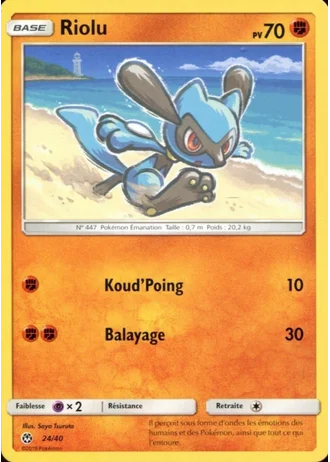 Riolu #24/40 — Collection McDonald's 2018