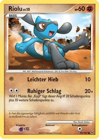 Riolu #91/127 — Platin