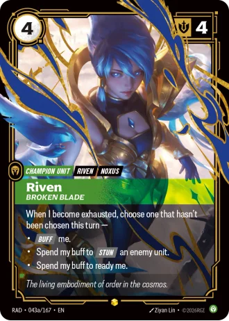Riven, Broken Blade #043a/167 — Radiance