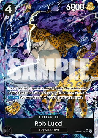 Rob Lucci (EB04-048) (Alternative Art) — Adventure on Kami's Island (OP15-EB04)