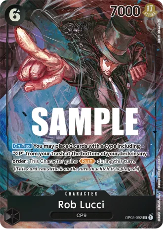 Rob Lucci (OP03-092) (Alternative Art) — Pillars of Strength (OP03)