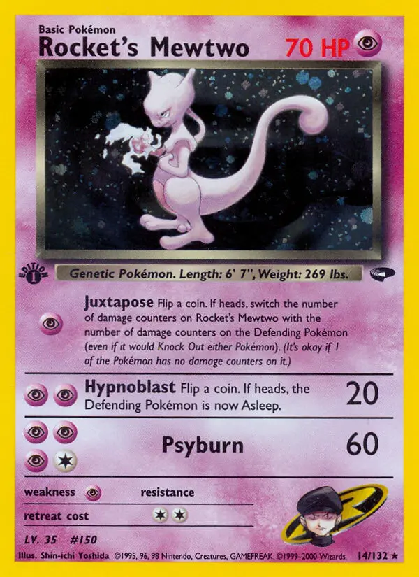 Rocket's Mewtwo (1st Edition) #14 — Gym Challenge (1st Edition)
