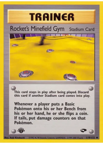 Rocket's Minefield Gym (1st Edition) #119/132 — Gym Challenge (1st Edition)