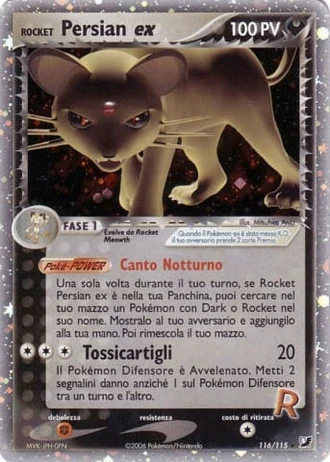 Rocket's Persian ex #116/115 — EX Forze Segrete