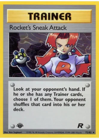 Rocket's Sneak Attack (1st Edition) #72/82 — Team Rocket (1st Edition)