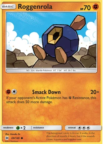 Roggenrola #69/149 — Sun & Moon