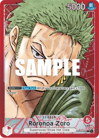 Roronoa Zoro (OP01-001) (Alternative Art) — Romance Dawn (OP01)