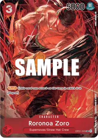 Roronoa Zoro (OP01-025) (Alternative Art) — Romance Dawn (OP01)