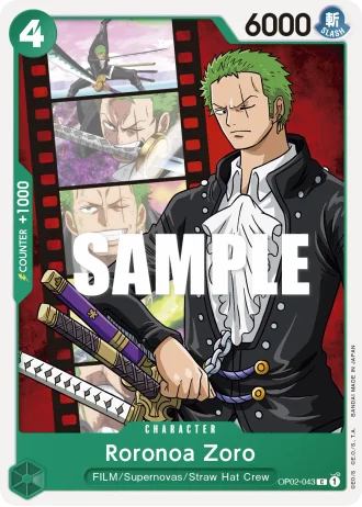 Roronoa Zoro (OP02-043) — Paramount War (OP02)