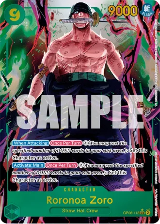 Roronoa Zoro (OP06-118) (Alternative Art) — Wings of the Captain (OP06)
