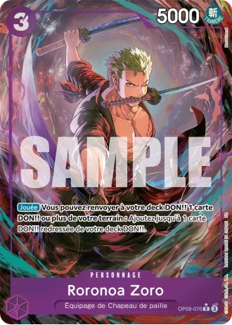 Roronoa Zoro (OP09-076) (Alternative Art) — ONE PIECE CARD THE BEST vol.2 (PRB02)