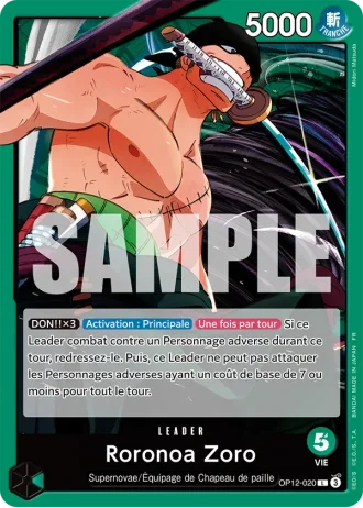 Roronoa Zoro (OP12-020) — l'Héritage du Maître (OP12)