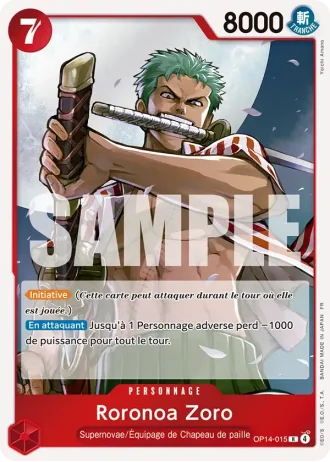 Roronoa Zoro (OP14-015) — Les Sept de la Mer d'Azur (OP14-EB04)