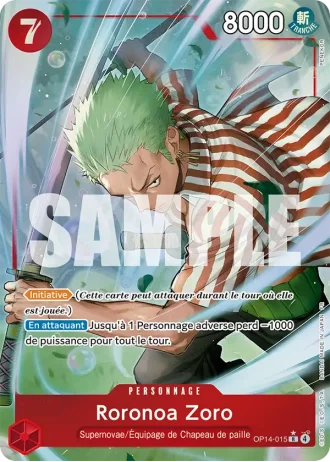 Roronoa Zoro (OP14-015) (Alternative Art) — Les Sept de la Mer d'Azur (OP14-EB04)