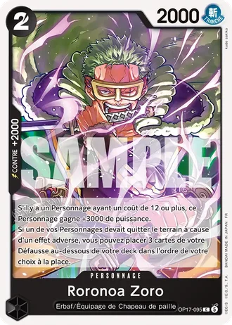 Roronoa Zoro (OP17-095) — Les Guerriers les Plus Puissants au Monde (OP17)